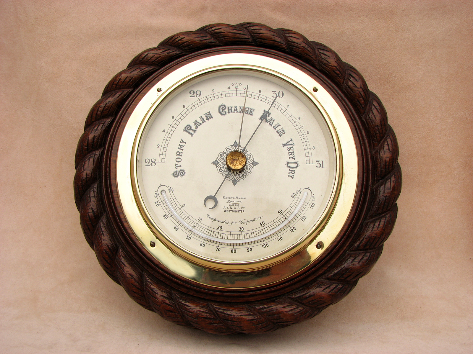 Short & Mason barometer made for Army & Navy Co-operative Society